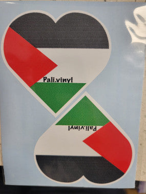 Palestine 2 Heart Decal