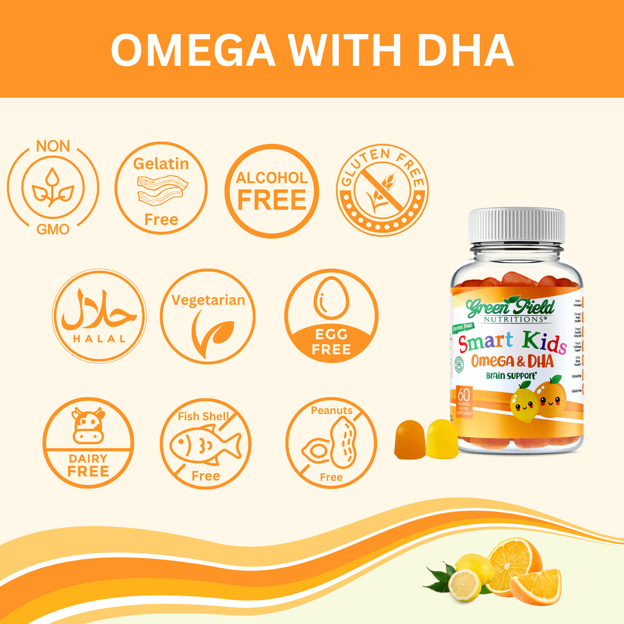 Greenfield Nutritions - Halal Omega with DHA for Kids