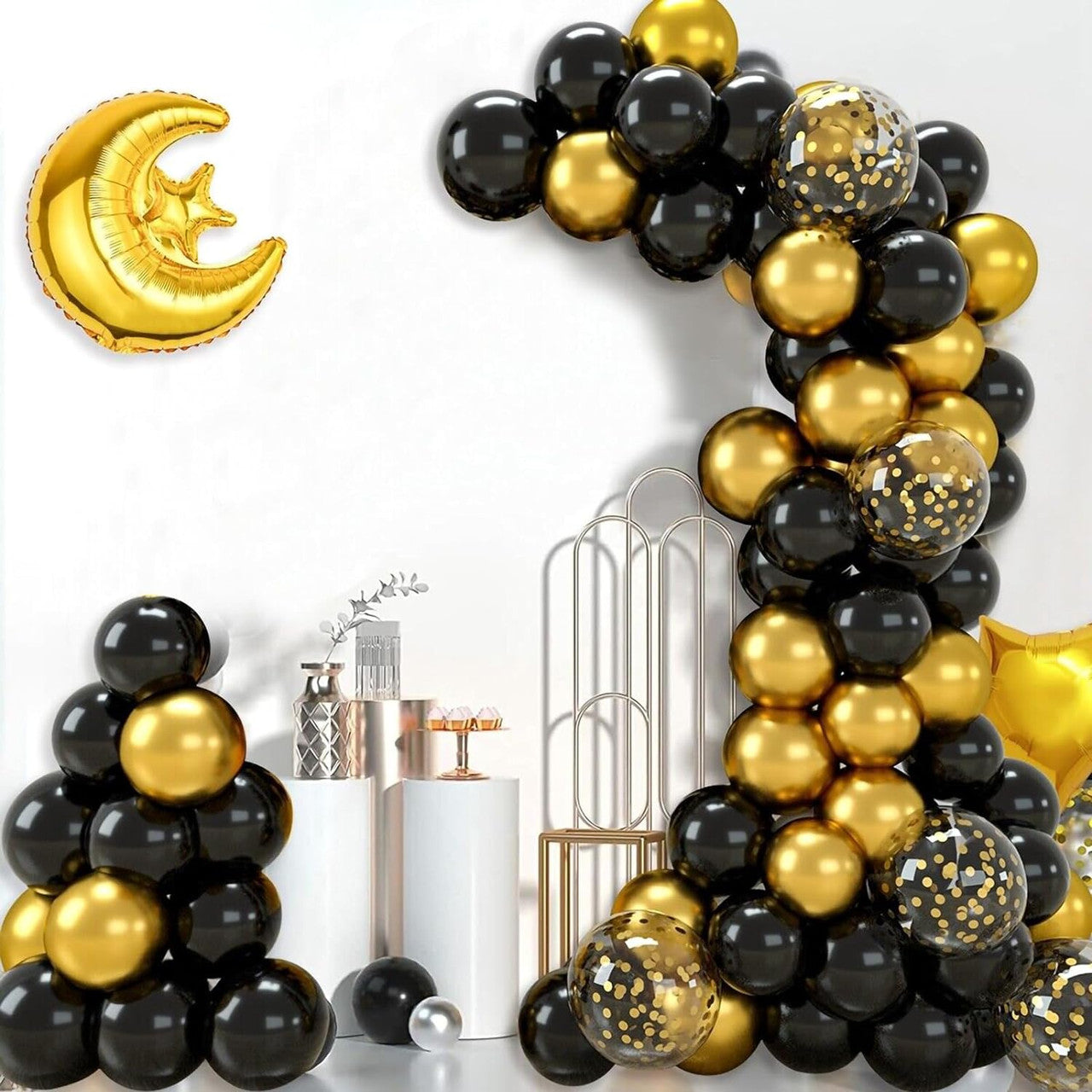 Black Eid Banner Decoration Set