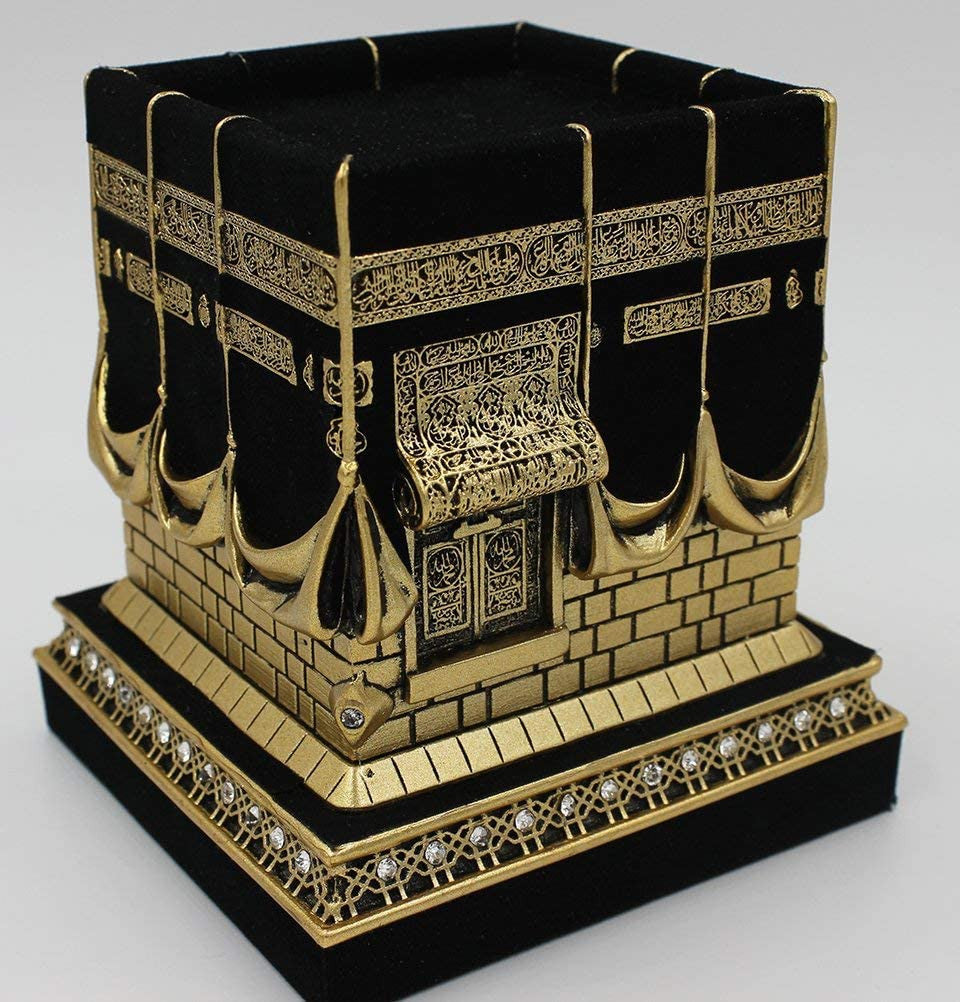 Islamic Table Decor - Kaaba Black & Gold (Big)