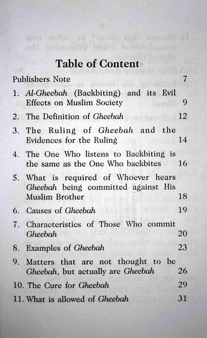 AL Gheebah , Backbiting & Its Evil Effect On Muslim Society