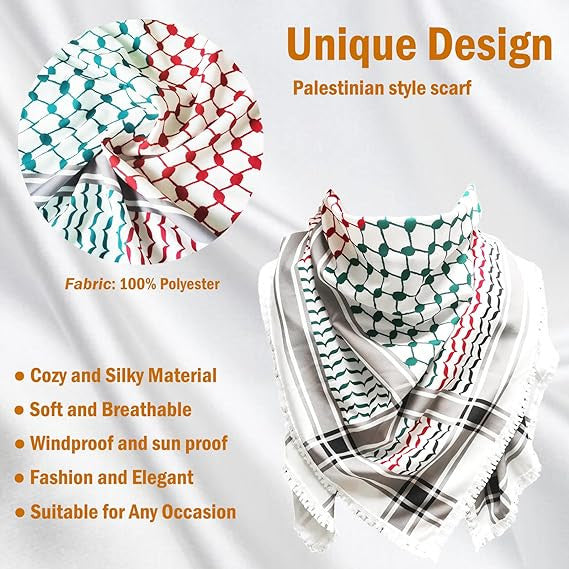 Palestine Scarf Arab Kuffiyeh with Tassles