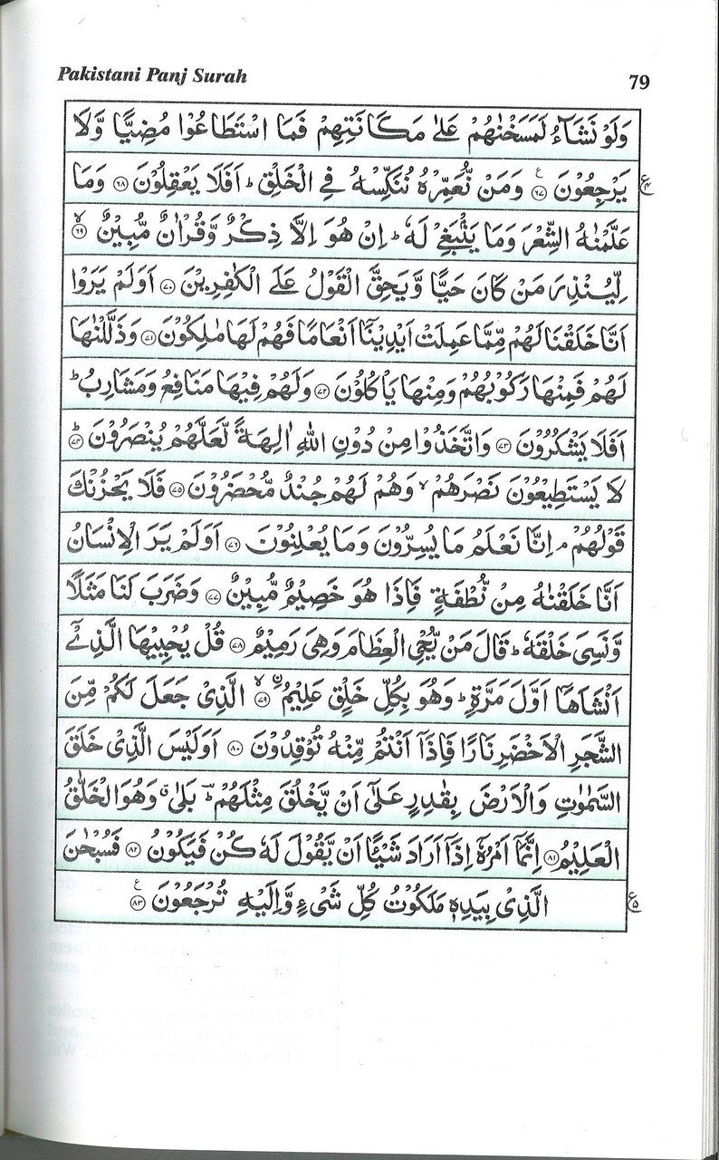 Pakistani Panj Surah - Based on the Holy Qur'an and Hadith