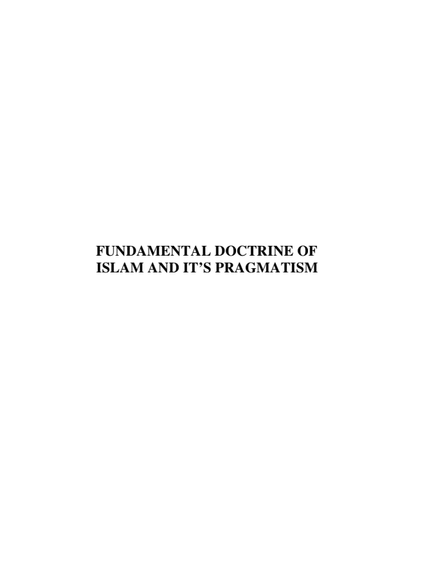 Fundamental Doctrine of Islam and It's Pragmatism (E-Book)