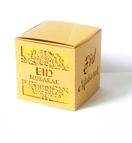 Eid Mubarak Candy Boxes- Golden (Set of 3)