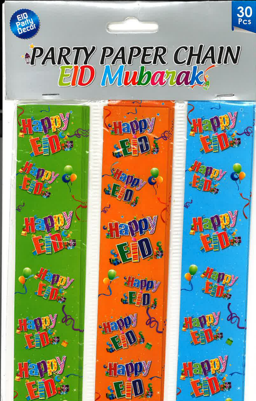 Happy Eid Party Paper Chain (30 Pieces)