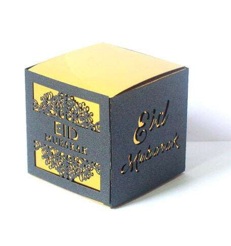 Eid Muabarak Candy Boxes - Black (Set of 3)