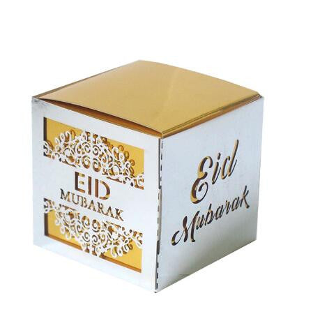 Eid Muabarak Candy Boxes - White (Set of 3)