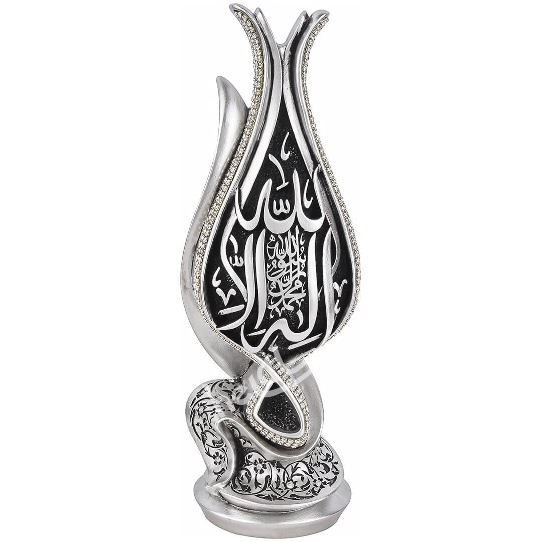 Islamic Table Decor Lale Tulip Tawhid (Silver)