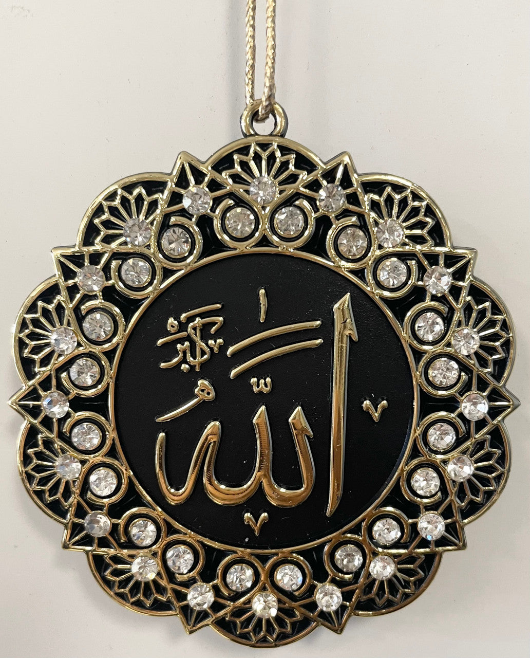 Hanging Ornament Allah/Mohammed (Crystal & Gold)