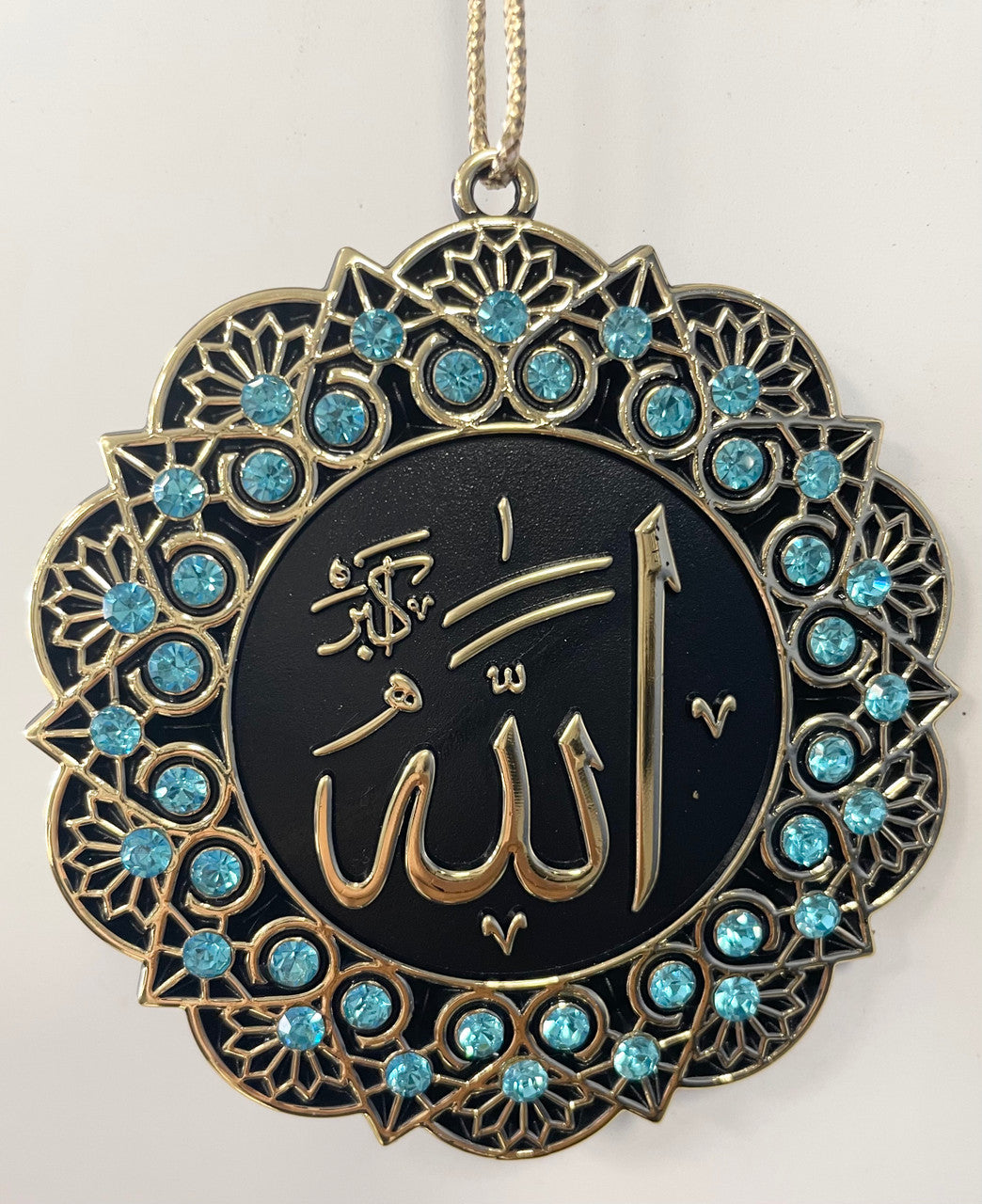 Hanging Ornament Allah/Mohammed (Marine & Gold)