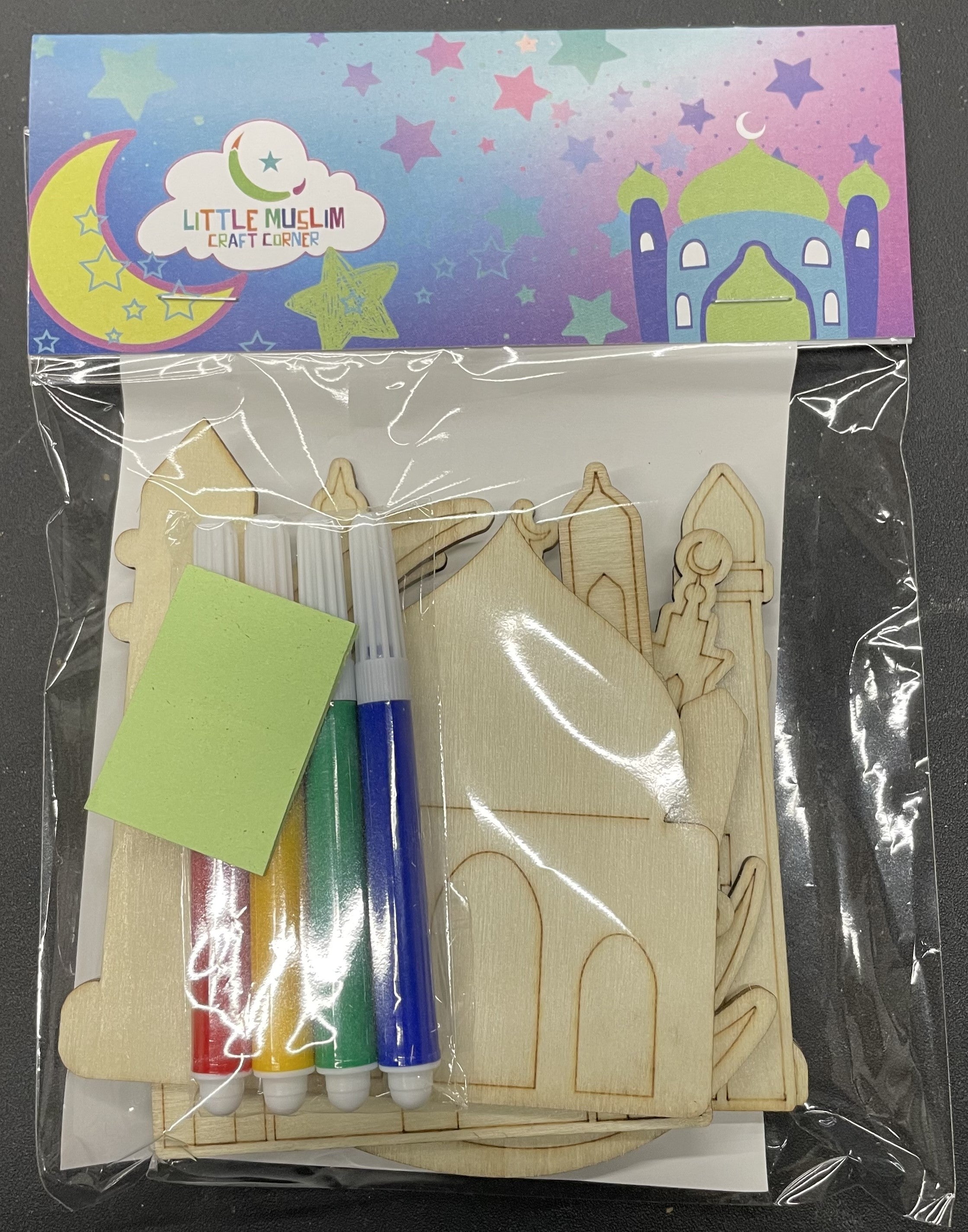 Wooden Mosque Coloring Set