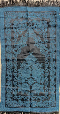 Black and Blue Turkish Prayer Mat