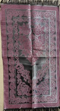 Black and Pink Turkish Prayer Mat