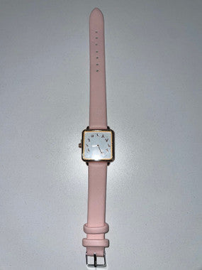 Square Watch with Arabic Numerals (Pink)