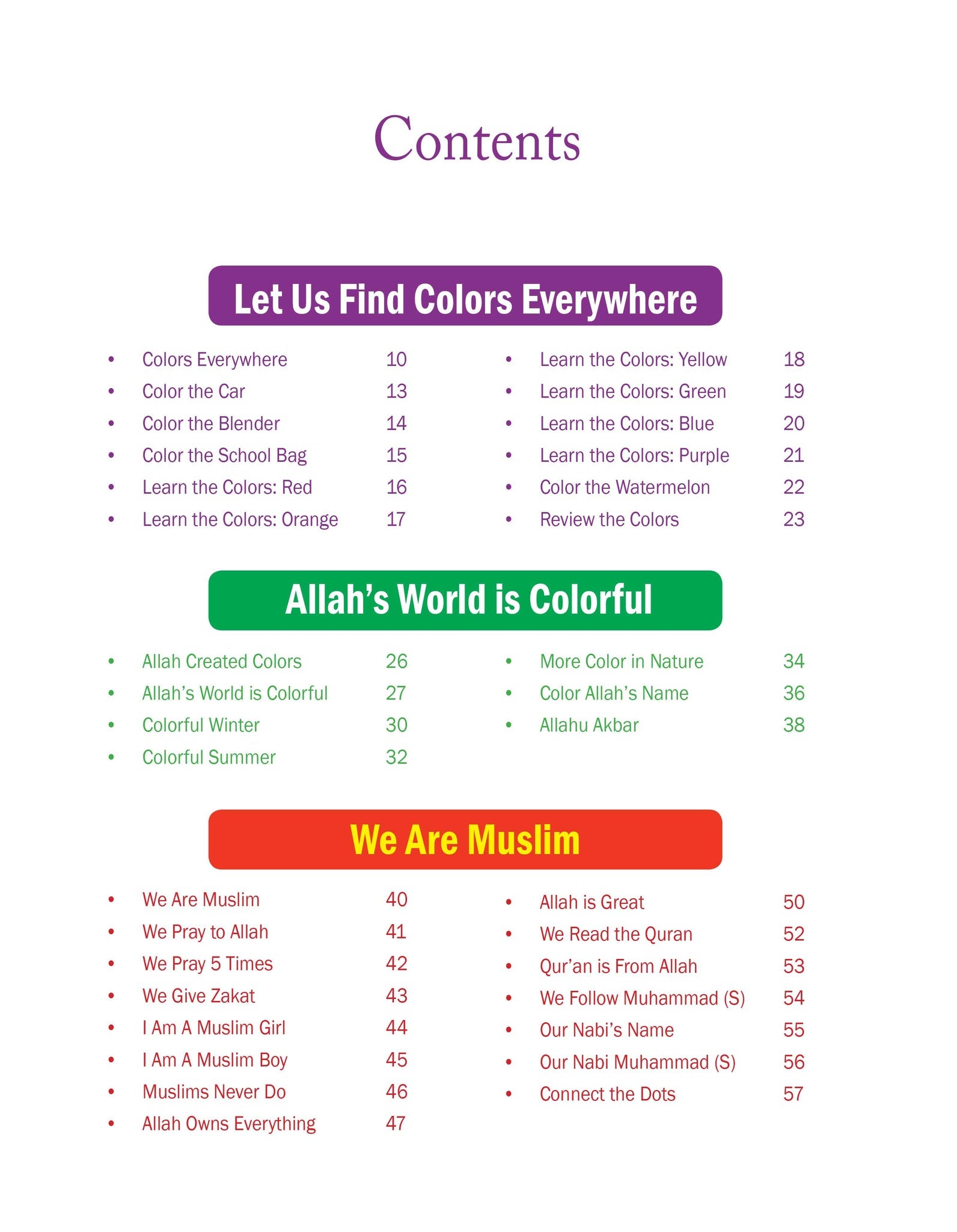 Islamic Studies Level K - Junior Kindergarten (Revised and Enlarged Edition)