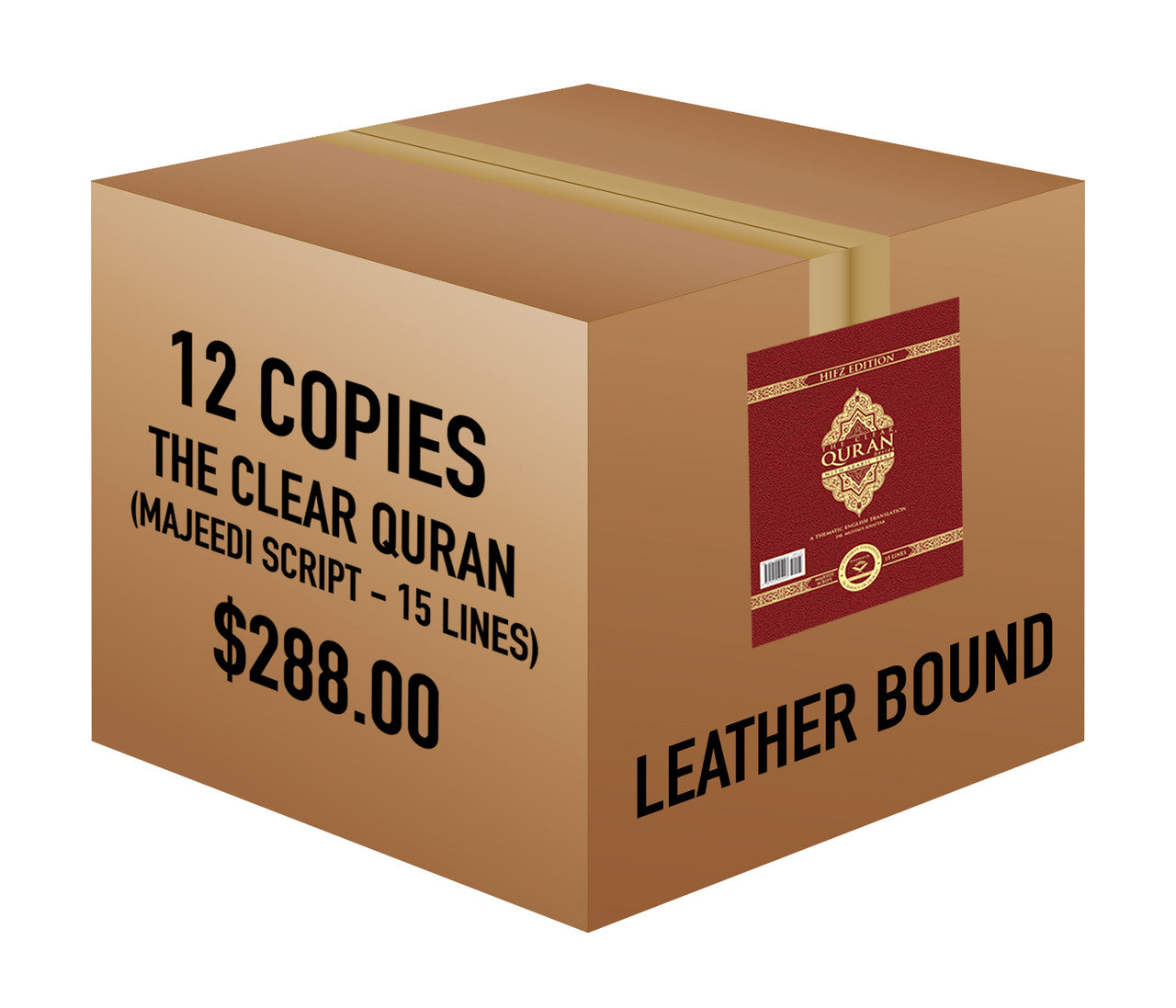 The Clear Quran® Series – with Arabic Text, Majeedi (Indo-Pak) Script 15 Lines - Hifz Gift Edition | Leather, 12 Copies Bulk