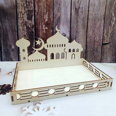 Wooden Masjid Tray - Light Weight