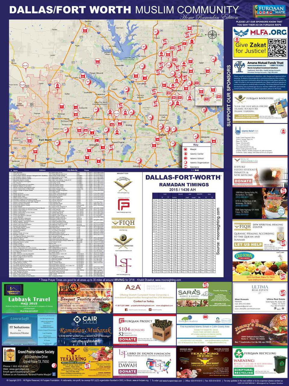 Furqaan Maps: Dallas Forth Worth Muslim Community Home Ramadan Edition