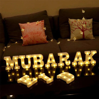 Eid Mubarak LED Letters (white)