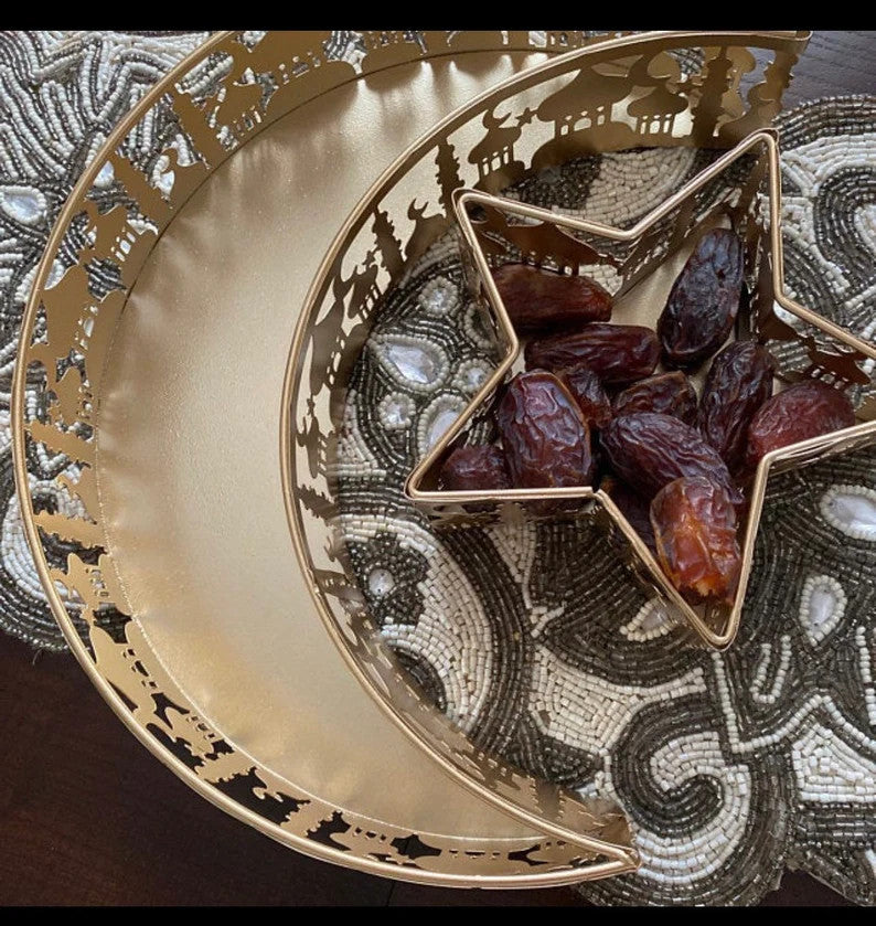 Ramadan Themed Moon and Star Tray