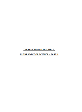 The Qur'an and the Bible, in the Light of Science Part 1 (E-Book)