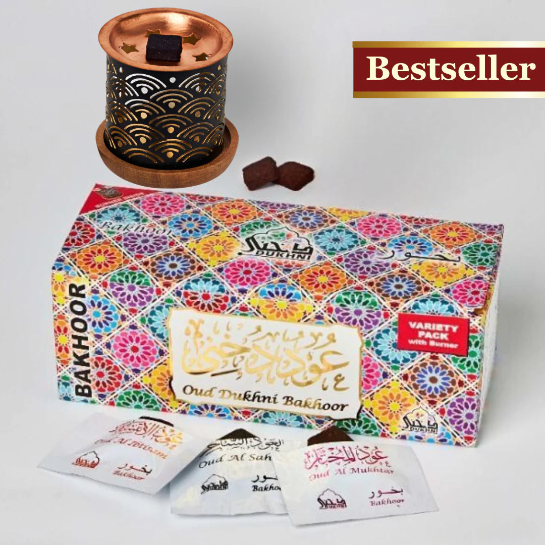 Oud Bakhoor Variety Box + Smokeless Burner